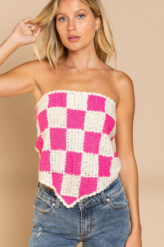 Checkmate Knit Top