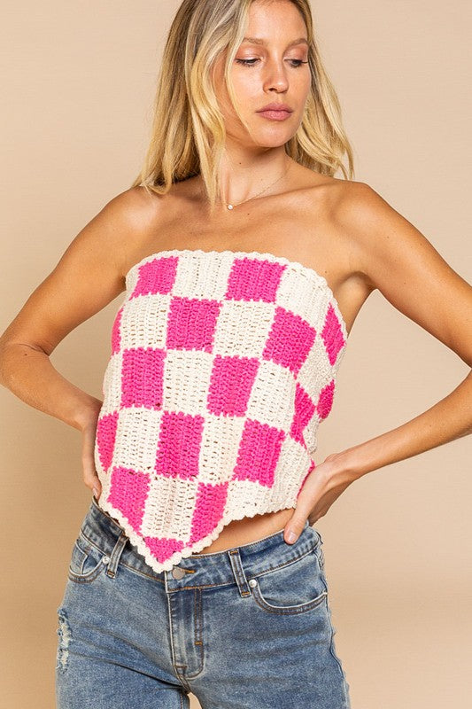 Checkmate Knit Top