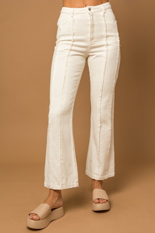 Athens Frayed Pants - #WestTrend#