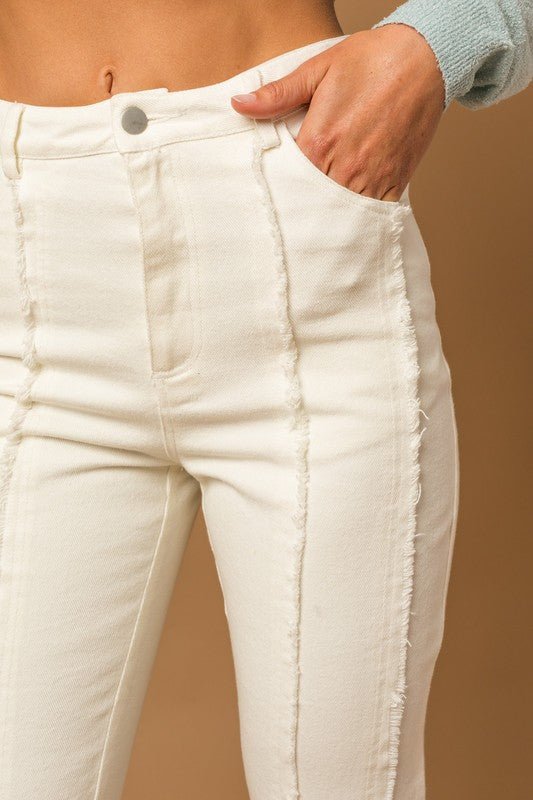 Athens Frayed Pants - #WestTrend#